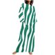 thumbnail image 2 of Puntoco Traje De Pantalón Y top De Cuello Redondo De Manga Larga Con Estampado Informal De Verano Para Mujer Verde Militar Xxxxxl, 2 of 5