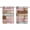 Brown, Pink, variant on Pink Brown Vintage Kitchen Curtains 63 Inch Length, Retro Farmhouse Elegant Pastoral Grommet Top Bedroom Living Room Curtains, Light Filtering Cafe Curtain Drapes 2 Panels Set 84''x63''
