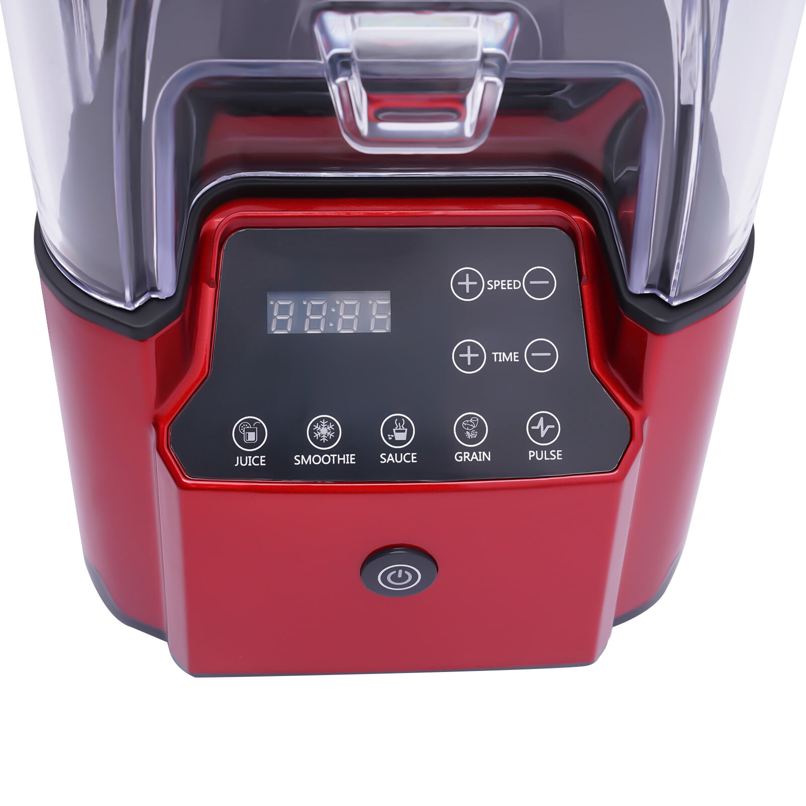 Smoothie Blender, Commercial Soundproof Milkshake & Smoothie Maker with Timer, 110V, Touch Control, PC Cup, for Shakes, Smoothies, Frozen Drinks, Red, Heavy Duty, Restaurant, Cafe Use