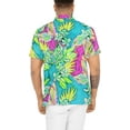 thumbnail image 2 of LA LEELA Men's Hawaiian Shirts Short Sleeve Button Down Shirt Mens Hawaii Shirts Boho Vacation Casual Summer Beach Shirts for Men Funny S Tropical, Green, 2 of 6