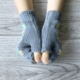 thumbnail image 4 of Clearance! Baberdicy Women Handmade Gloves Winter Hand Warmers Stylish Gloves Ladies Fingerless Gloves Warm Knitted Half Finger Sleeve Blue, 4 of 8