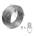 thumbnail image 3 of 1Set Wire Rope and Photo Frame Hanging Hooks Kit Picture Hangers Picture Hanging Wire Set(20m Wire Rope +20 Sets of Rings), 3 of 5
