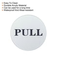 thumbnail image 4 of Uxcell 2 Pcs Push Pull Door Sign Acrylic Self Adhesive Round Sticker In Offices Cafes 2 x 0.1 inch Silver, 4 of 6
