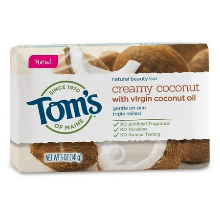 Toms Of Maine Natural Beauty Bar Soap with Virgin Coconut Oil, 5 oz