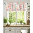 thumbnail image 5 of Red Orange Coral Pattern Kitchen Valances for Windows Tropical Ocean Summer Valance Curtains&nbsp; for Kitchen /Living Room/Bedroom/ Bathroom Decor, 54"x18 " ,Rod Pocket 1 Panel,, 5 of 7
