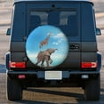 thumbnail image 3 of Kll Elephant Giraffe Overcomes Fear By Walking On High Rope Tire Cover,Universal Wheel Tire Cover For Trailer, Rv, Suv, Truck,Camper And Many Vehicle,(16 Inch), 3 of 7