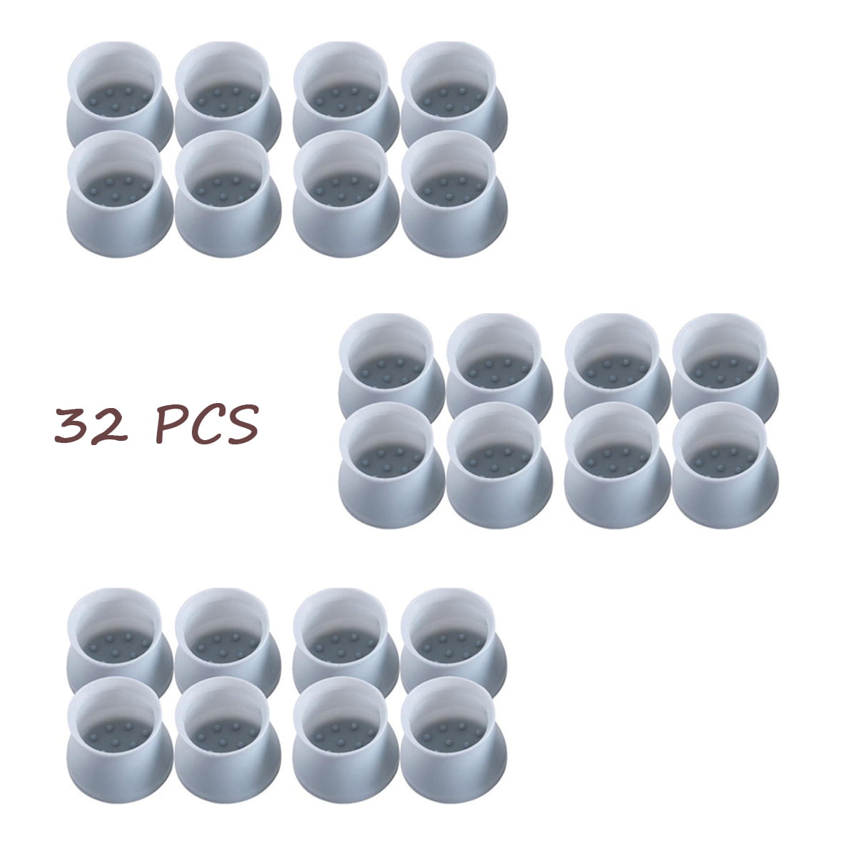 Details about   32PCS Square Silicone Chair Leg Cap Table Cover Feet Pads Floor Protectors