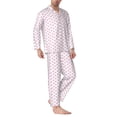 thumbnail image 2 of Lsque Pink Paw Pattern Long Sleeve Pajama Set for Men - Soft 2-Piece Sleepwear and Loungewear Set with Pockets, Comfy Nightwear-Medium, 2 of 7