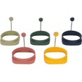 thumbnail image 1 of Silicone Egg Cooker Rings Set, 5 Pack Egg Shaper Mold with Scaldproof Handle Frying Eggs Maker Mold for Griddle Breakfast Cooking, 1 of 5