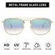 thumbnail image 2 of Gafas de sol JIM HALO Retro Square con lente de aviador, 2 of 3