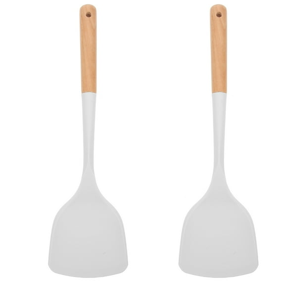 WSTEER 2pcs Silicone Wok Spatula Kitchen Silicone Frying Shovel Cooking Spatula Household Silicone Spatula