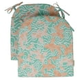 thumbnail image 1 of Vargottam Non Slip DiningChairCushionU-ShapedPrinted Indoor/OutdoorChairPadsHome Decor Reversible & Machine Washable DiningChairPad With String Ties - Set Of 2-Aquamarine Green, 1 of 8