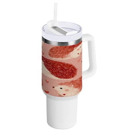 Water Bottle Insulated Tumblers Water Cup Water Jug Coffee Cup Travel Water Bottle Durable and Fashionable Spiky Hedgehog Soft Hues