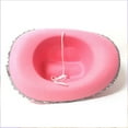 thumbnail image 2 of Youkk Wide Applicable Occasions Cowboy Hat Rodeos Parties And Festivals Easy To Clean Pink colorful, 2 of 6
