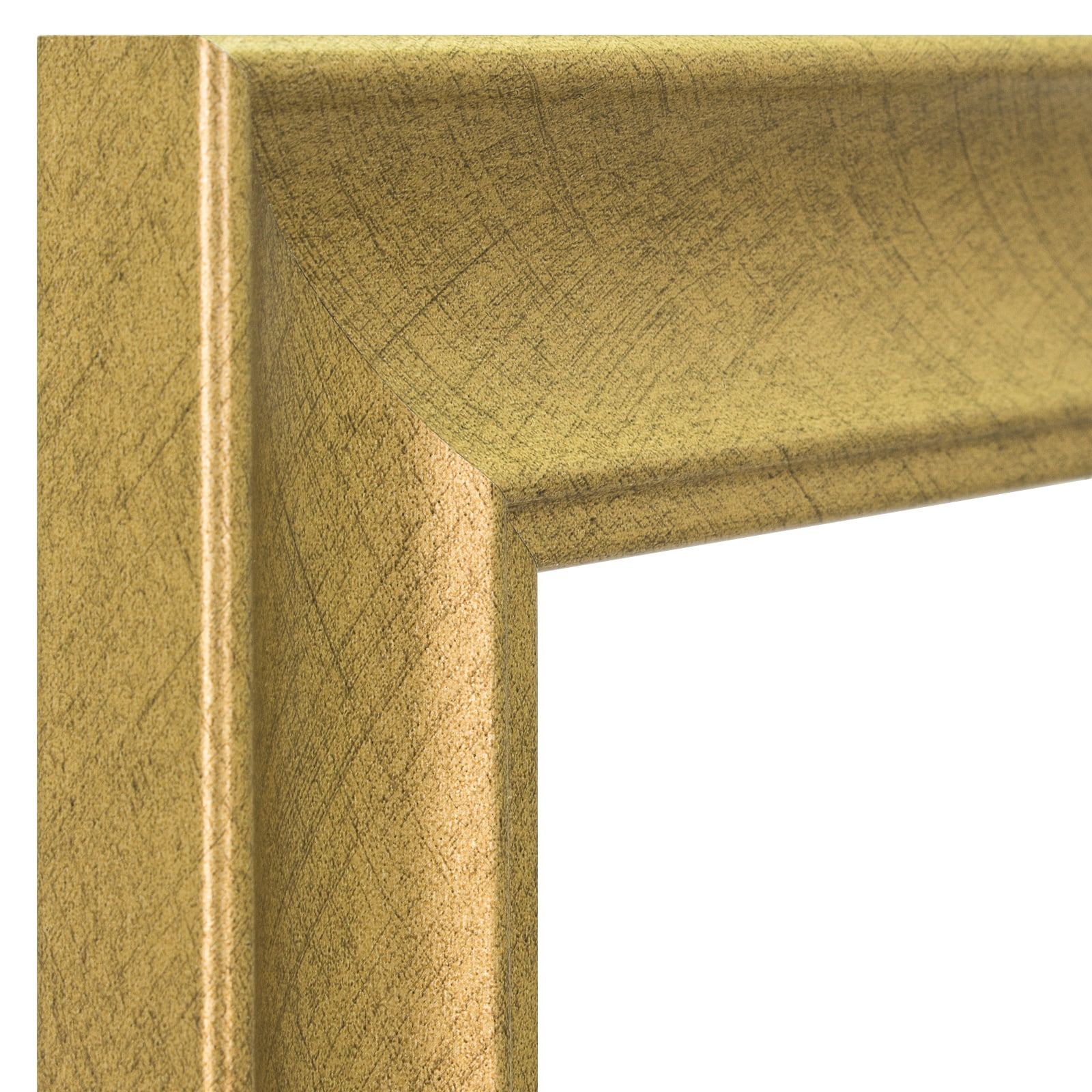 Craig Frames Vintage Revival, 22x28 inch Distressed Gold Picture Frame Matted for an 18x24 Photo