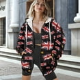 thumbnail image 2 of Yuyamidu Womens Oversized Sweatshirt Union Flag Hoodie Full Zip Hoodies for Women Fashion Casual Sweatshirt with Drawstring Drop Shoulder Oversize Long-Sleeve Pullover Tops L, 2 of 8