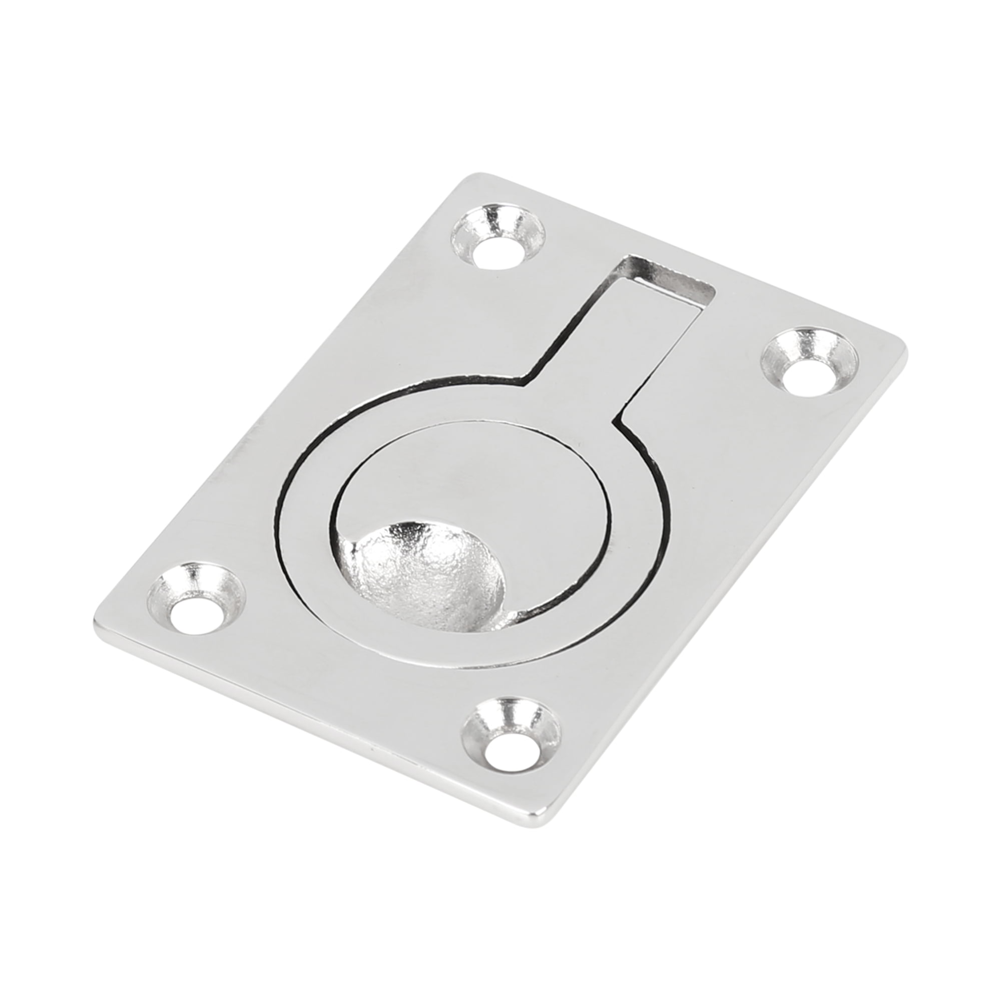 316 Stainless Steel 62x44mm Boat Floor Locker Hatch Lift Flush Ring