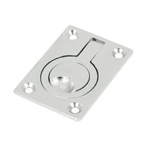 Unique Bargains 1pcs 316 Stainless Steel 62x44mm Boat Floor Locker Hatch Lift Flush Ring Pull Handle Silver Tone