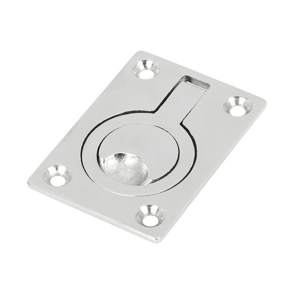 Unique Bargains 1pcs 316 Stainless Steel 62x44mm Boat Floor Locker Hatch Lift Flush Ring Pull Handle Silver Tone