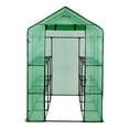 thumbnail image 2 of OGrow Walk In Outdoor Portable Covered Plant Greenhouse w/ 8 Shelves, 2 of 8