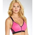 thumbnail image 3 of Women's Maidenform DM7991 Secure Zip Front Underwire Racerback Sports Bra (Pinksicle/Black 38C), 3 of 3