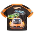 thumbnail image 5 of Hot Wheels Mesh V-neck T-Shirt and French Terry Jogger Pants Outfit Set Toddler to Little Kid, 5 of 5