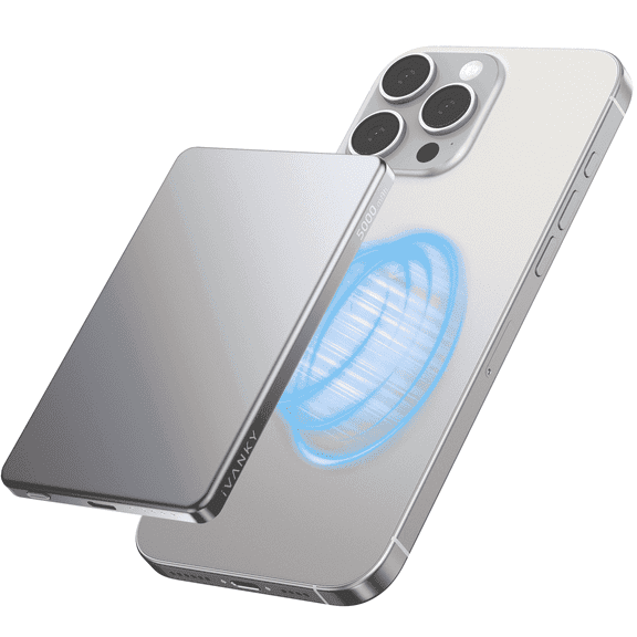 Ultra-Slim Magnetic Power Bank 5000mAh Fast Charging Wireless Charger