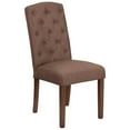 thumbnail image 1 of HERCULES Grove Park Series Black Leather Tufted Parsons Chair, 1 of 6