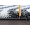 thumbnail image 4 of Contemporary 4x6 Area Rug Shag Thick (3'11'' x 5'3'') Geometric Charcoal, Cream Indoor Rectangle Easy to Clean, 4 of 10