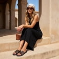 thumbnail image 3 of Cushionaire Caper Jelly Sandals for Women, Comfortable Womens Slides with Cushioned Footbed and Wide Widths Available, 3 of 24