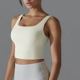thumbnail image 4 of Nmnitkp Tank Top for Women Comfortable and Breathable Womens Square Neck Longline Sports Bra - Workout Crop Tank Tops Padded with Built in Shelf Yoga Bra, 4 of 7