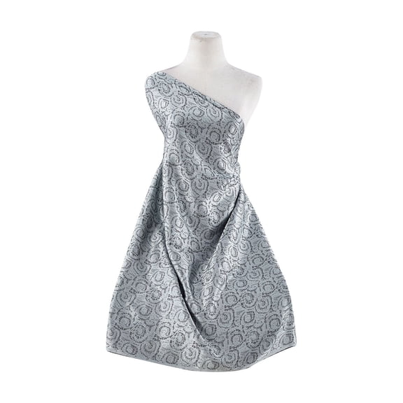 Zelouf Swirl Jacquard Iridescent Stretch Satin  , Sewing, DIY, Crafts Fabric by the Yard, Silver Patina, 50 Yard