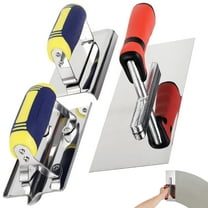 3 PCS Stainless Steel Concrete Trowels, Includes Flat Trowel, Concrete Edger, Concrete Groover, Ergonomic Non-Slip Handle, Suitable for Cement, Mortar, Plaster, Masonry Finishing Work