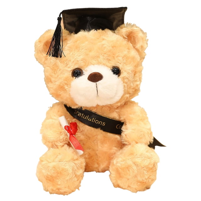 Oso de peluche de graduación, muñeco de peluche, muñecos de oso de peluche con Dr. Hat, juguetes populares para bebés, niños y niñas, regalos de graduación para estudiantes 2023Azul claroPorcelana Deng Xun unisex