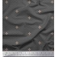 thumbnail image 1 of Soimoi Gray Georgette Viscose Fabric Artistic Floral Decor Fabric Printed Yard 42 Inch Wide, 1 of 5