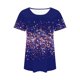 thumbnail image 4 of Fiudx Ofertas Del Día Top Estampado con Cuello Redondo y Manga Corta Informal para Mujer a La Moda, 4 of 5