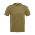 thumbnail image 3 of BiZtdJrK Mens Solid Gym Tops Slim Fit Stretch Short Sleeve Workout Tees Sport Muscle Tshirts Khaki M, 3 of 8