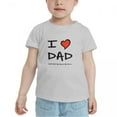 thumbnail image 2 of I Love Dad Just Not As Much As Mum Funny Toddler T-Shirts for Boys Girls (Gray, 2T), 2 of 5