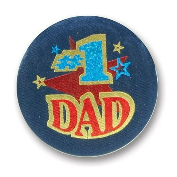 6 Pack Beistle Father's Day #1 Dad Satin Button