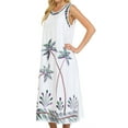 thumbnail image 3 of Sakkas Bali Palm Tank Dress - White - One Size, 3 of 4