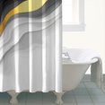 thumbnail image 4 of Black White Gold Wave Marble Shower Curtain 72"x72" ,Bathroom Decorative Shower Curtains Set with 12 Hooks,Modern Waterproof Washable Shower Curtain, 4 of 6