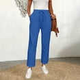 thumbnail image 5 of Guluxicc Womens Summer Casual Jogger Pants Drawstring Elastic Waist Tapered Pants with Pockets for Outdoor Activities, 5 of 7
