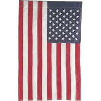 Evergreen American Flag Double Sided | Patriotic House Flags For Outside | Small American Flag Garden Size | Embroidered Stars and Stripes | USA Residential or Commercial