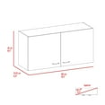 thumbnail image 6 of White And Light Oak Rectangle 2-Door Wall Cabinet, 6 of 6