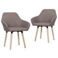 thumbnail image 1 of vidaXL Dining Chairs 2 pcs Taupe Fabric, 1 of 4