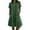 *Green, variant on ClodeEU Women's Collar V Neck Short Sleeve A Line Midi Shirt Dress with Pockets,Casual Loose Dress Black,Women's Plus L