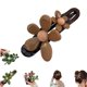 thumbnail image 1 of Pinzas rectas con diseño de pico de pato y flores retro, horquilla y pinza recta con diseño de pico de pato y flores retro, pinzas para el pelo elegantes con forma de flor plana y fuerte, de color mat, 1 of 8