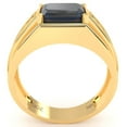 thumbnail image 5 of Men's Lab-Created Sapphire Diamond Channel Ring In Solid 14k Yellow Gold, 5 of 6