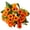 Orange, variant on Faux Daisy Bouquet Artificial Gerbera Flowers 12 Inch Fake Floral Decor Home Wedding Centerpiece Table Decorations Set of 2
