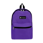 Everest 15 Basic Backpack, Dark Purple All Ages, Unisex 1045K-DPL, Carrier and Shoulder Book Bag for School, Work, Sports, and Travel